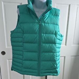 Lands' End Women's Aqua Puffer Vest
